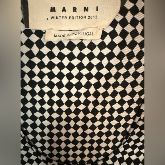 MARNI Winter Edition 2013 Black and White Checkered Blouse Size 44- US M (8-10) - Picture 11 of 11